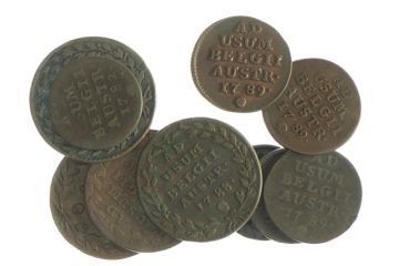 Lot (10) 2 Liards 1788, 1789 (3x), Liard 1782, 1788, 1789 (4x) Brüssel