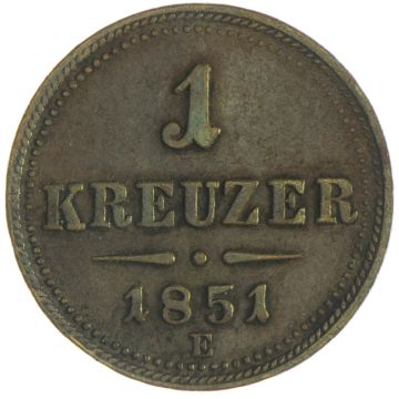 1851 Austria Kreuzer coin f. VZ