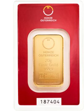 Austrian Mint Gold Bar 20 g