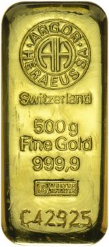 500g Switzerland Gold Argor-Heraeus customary in banking