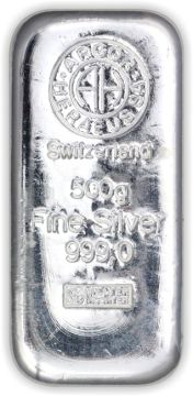 500g Switzerland Silver Argor-Heraeus customary in banking