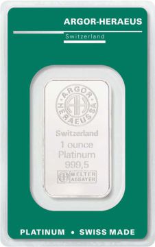 Argor-Heraeus Platinum Bar 1 Oz