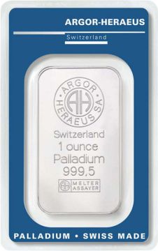 Argor-Heraeus Palladium Bar 1 Oz